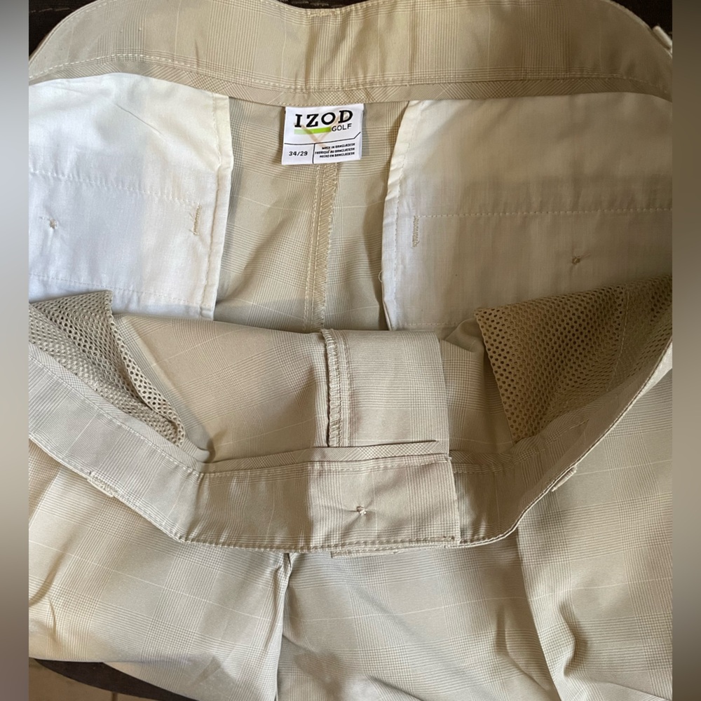Light Cream Dress Pants for Men Izod Golf Size 34/29 Comfortable end Elegant - Picture 7 of 10